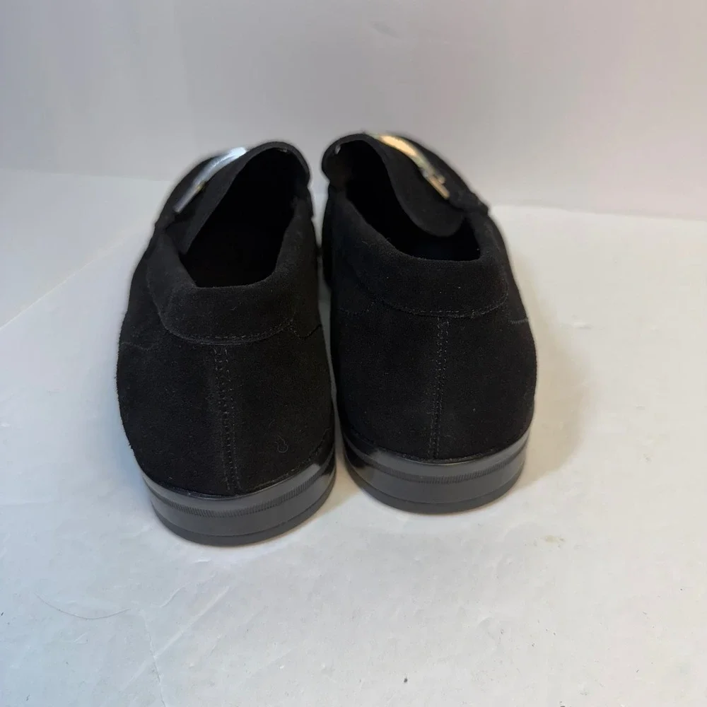 Stacy Adams Mens Black Suede Bit Loafers Memory Foam Dress Shoes 25139-008 9.5M